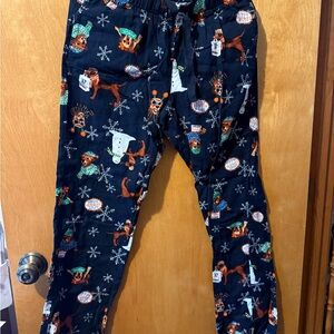 Old Navy Black and Gray Dog Print Pajama Pants
